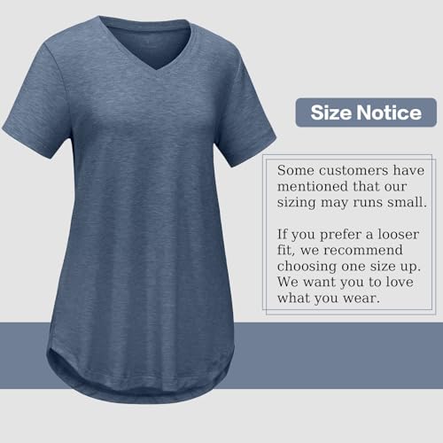 4 Pack Womens Tops Basic Summer V Neck T Shirts Short Sleeve Shirts Casual Loose Fit Tee Tops 2025 Trendy Clothes4