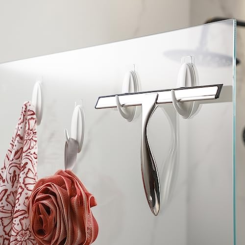 ALOCEO-12-Pack-Towel-HooksBathroom-Wall-Hooks-with-13-Clear-Adhesive-Strips-Waterproof-Removable-Washable-Sticky-Adhesive-Hooks-Hook-Holder-for-Hanging-Coat-Loofah-White