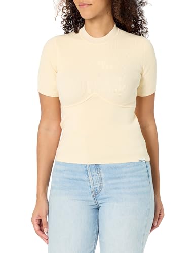 HUGO Pull-Over Femme fini les hauts amorphes grâce au col montant chic