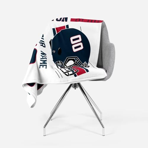 Image of Houston Throw Blanket Custom Name and Number Personalized Gifts for Men and Women