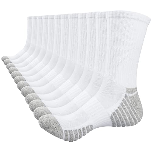 TANSTC Soquettes Hommes femme, Chaussettes Hautes Homme AntidéRapante Respirant RandonnéE Chaussettes Pour Football Basketball Velo Trekking Aptitude, Chaussettes Thermiques Chauffantes Blanc M 39-42