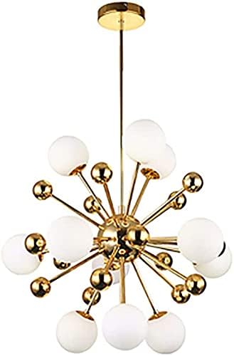 BAMBW Gouden Kroonluchter Geborsteld Messing G4 Hanglamp Semi Inbouw Armatuur Opknoping Lampen voor Eetkamer Slaapkamer Keuken Licht(Size:11-lights)