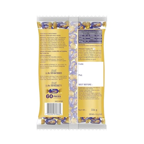 Image of Cadbury Choclairs Gold Coffee Candy, 336 g (60 Candies)