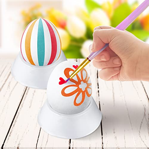 SpringFlower White Easter Eggs Painting Kit-24 Paintable Flocking Eggs with Doodle Kit for DIY Design-Hanging Flocking Eggs with Rope for Easter Decoration,Egg Hunts,Basket Stuffers & Essentials - Image 4