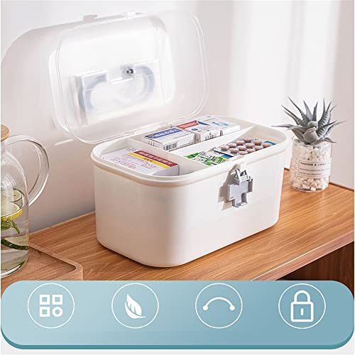 Caja de almacenamiento de emergencia con tapa de gran capacidad para medicinas 7