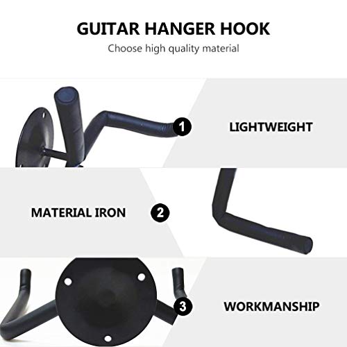 MILISTEN Gitaarhanger en Gitaar Muurbeugel Houder Voor Akoestische en Elektrische Gitaren Viool Zwart 24 × 17Cm - Image 6