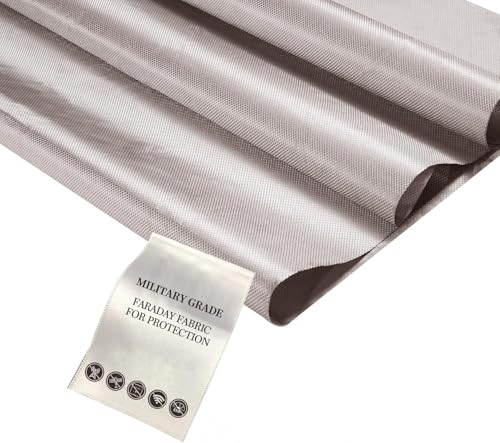 Vehipa Fabric Military Grade Protection Faraday Fabric 19.7 x 43 DIY Wireless Shield Fabric for WiFi Cell GPS