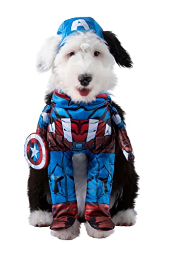 MARVEL Pet Avengers Captain America Dog Costume, Halloween Costum...