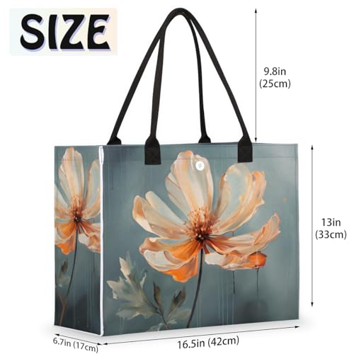 Art Flower Rainy Day Tote Bag for Women Large Beach Bag Reusable Tote Bags for Work Travel Beach Shopping2