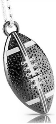 T & J HUT American Football Shape 4 GBFlash Drive Pen Drive Memory Stick Genuine Necklace