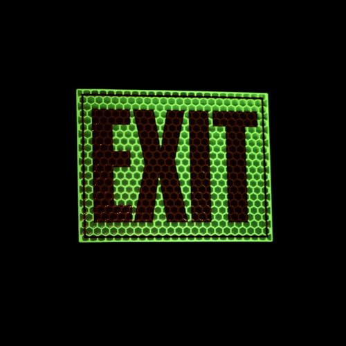 Cyalume Cyflect Glow in the Dark and Reflective Emergency Exit Sign, 8 Inches x 10 Inches, Adhesive Backing - Thumbnail 4