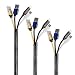 Produktbild TPFNet 3er Pack Spiral Kabelschlauch 4-50mm Durchmesser, Kabel Organizer, Kabel verstecken, Kabel Kanal, Kabelkanal Schutz Kabelhülle, Kabelschutzschlauch Schwarz, 10m