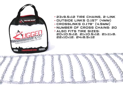 image for The ROP Shop Pair 2 Link TIRE Chains 23x9.50x12 for MTD/Cub Cadet Lawn