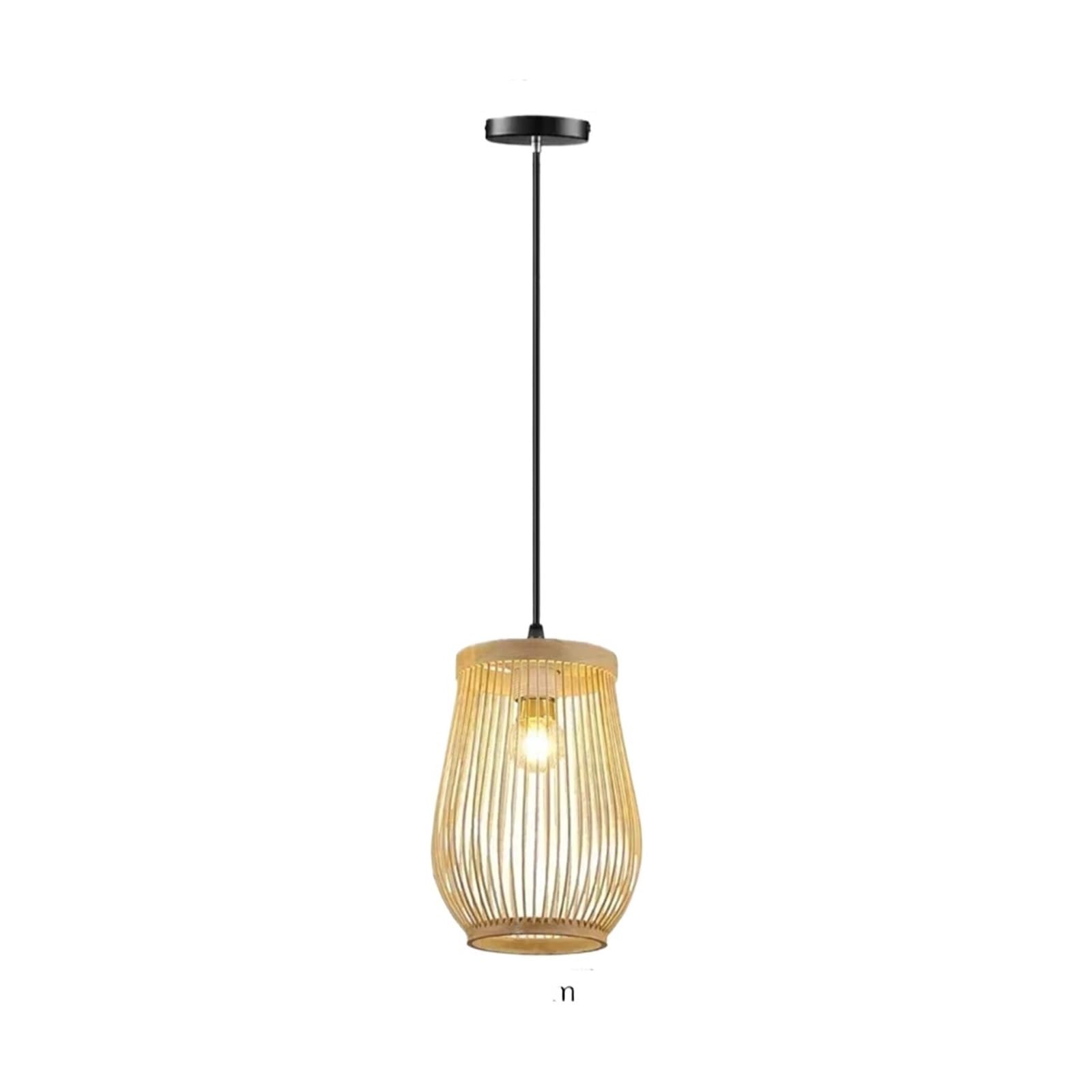 Akdjgfp Dia 20Cm Rattan Lampshade Rattan Pendant Light Kitchen Suspension Home Hanging Lampshade(Dia 20Cm)