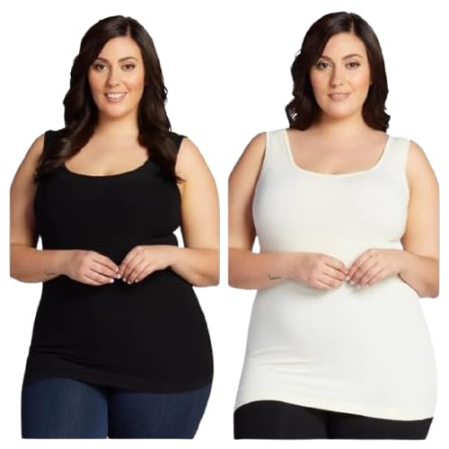 tranding-outfit Women Racerback Tank Top - Polyamide Elastane - Anti Bacterial, Sleeveless, Round Neck Pack of 2 (4XL)-picture-15