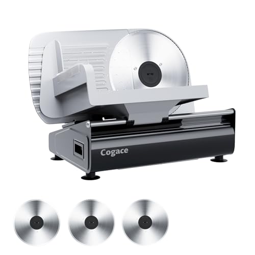 Powerful Deli Meat Slicer, 200W Electric Food Slicer with 3 Types of 7.5