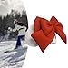 Menolana Cute Ski Helmet Cover Helmet Decoration Birthday Gifts Decorative Skiing Helmet Cover Helmets Accessories for Snowboard Cap, White Hat Red Bow