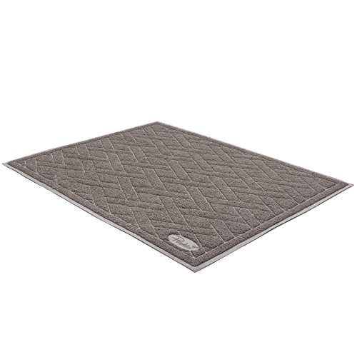 Image of Pawkin Cat Litter Mat, Jumbo XX-Large, 4x3 Feet, Fits Two Litter Boxes or Extra Coverage for One Box, Gray