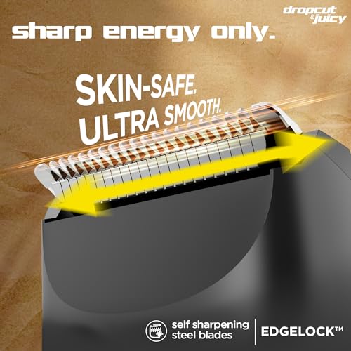 Image of Dropcut & Juicy Groove Pro Styler Trimmer Men|All In One Body Trimmer|90 Min Charge Time|140 Mins Run Time|22 Length Setting Trimme|Type C Charging (Black)