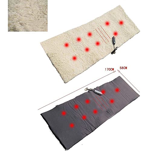 Image of Full Body Vibration Massage Mat with Heat, Foldable Massage Mattress, Soft Plush Massage Pad with Hand Controller, Multi-Zone Vibration Massage Mat for Home, Sofa, Bed and Floor