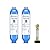 lifeegrn RV Water Filter with Hose Protector, Inline Water Filter, Reduces Bad Taste, Odors, Chlorine and Sediment in Drinking Water, Blue(2 Packs)