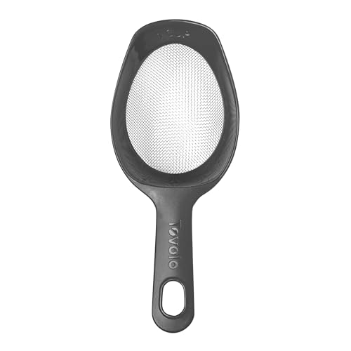 Tovolo Scoop & Sift Flour Sifter for Baking Dusting 1 Cup Fine 20 Mesh Sieve Flour Duster, Easy Scoop Dishwasher Safe Baking Powdered Sugar Flour Sifting Tool for Aerating Coating Dusting, Charcoal