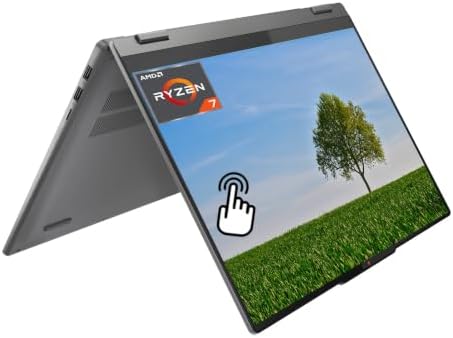 Lenovo IdeaPad 5 2-in-1 Laptop, 16" WUXGA Touchscreen Display, 8-Core AMD Ryzen 7 8845HS Processor, 16GB LPDDR5X RAM, 1TB SSD, Backlit Keyboard, Fingerprint Reader, Win 11 Home, Grey, EAT 16GB USB PEN