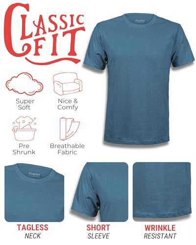 Image of Kingsted T-Shirts for Men Pack - Royally Comfortable - Super Soft Premium Fabric - Well-Crafted Classic Tee