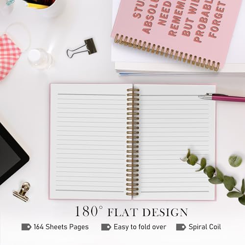 Carnet de notes à spirale rose amusant pour organiser le bureau des femmes - 5