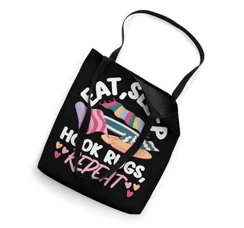 Bolso tipo tote con diseño 'Eat, Sleep, Hook Rugs, Repeat' miniatura 2