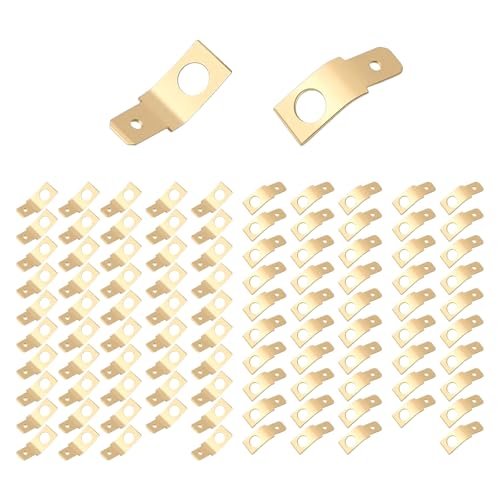 100 conectores de latón desconectadores de 1/4 pulgadas, terminales de crimpado para electrodomésticos y maquinaria, conectores de cableado automotriz