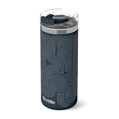Ottle Seaside Sipper 20 oz Insulated Stainless Steel Coffee Tumbler, Reusable Iced Coffee Cup, Hot Coffee Travel Mug with Lid, BPA Free, Leak-Proof Lid - Urban Circuit