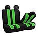FH Group Striking Striped Car Seat Covers – Full Set, Universal Fit for Front Low Back Seats, Airbag Compatible, Rear Split Bench, Washable Seat Covers for Cars, SUVs, Vans, Sedans – Green