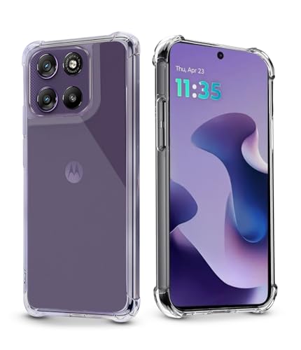 Image of KAPAVER Essential Back Cover Case Compatible with Moto G57 Power (PC+TPU) (Moto G57 Power - Clear)
