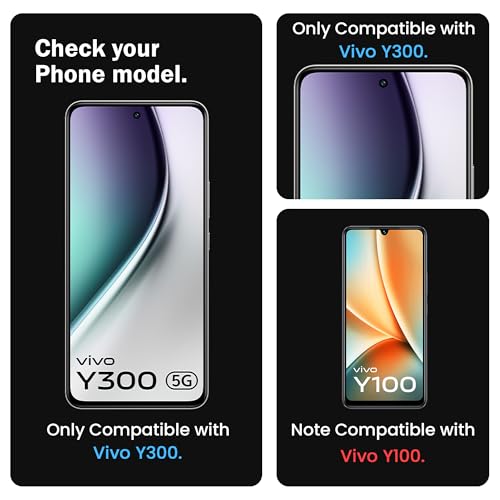 Image of FIRST MART Military-Grade Gorilla Tempered Glass forVivo Y300 (6.67 Inch) With Installation Kit | Edge to Edge Coverage | Black [2 Pack]