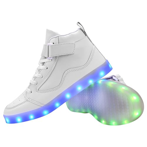 Image of Light Up Shoes Men Women LED Shoes USB Charging Adult High Top LED Sneakers Glow in The Dark Footwear for Dancing Party Festivals Festivals