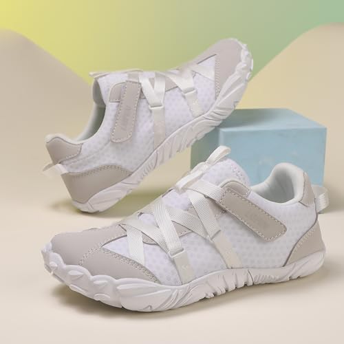 Image of UBFEN Kids Barefoot Shoes Zero Drop Wide Toe Box Sneakers for Boys Girls | Hook&Loop, Lightweight, Breathable, Suitable for Hiking, Walking, Tennis, Running, Daily Wear, Toddler, Little Kid, Big Kid