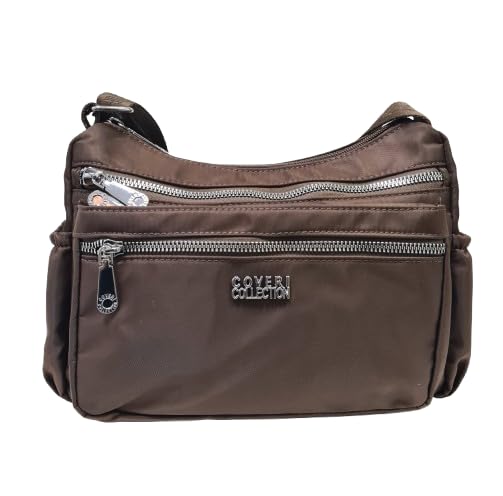 Sac à bandoulière en nylon multipoche léger et résistant avec zips de sécurité