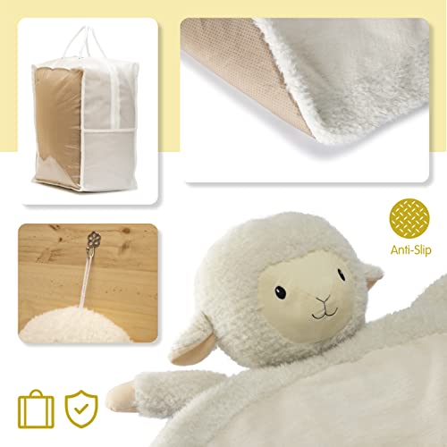 RUGUIES-Kruipdeken-Babydeken-Speelmat voor kinderen-Baby Playmat- Zachte Babymat voor kruipen en slapen-Zachte Pluche Babymat-Geschenk Geboorte-Geschenk Baby Shower baby meisje- Maat XL. - Afbeelding 6