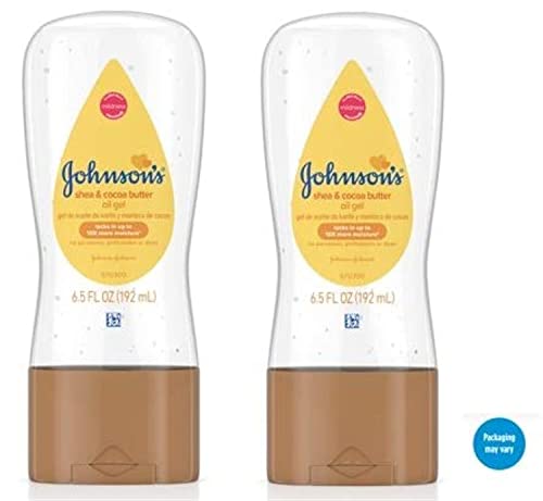 Image of Johnsons Baby Oil Gel with Shea & Cocoa Butter, 6.5 fl. oz (Pack of 2)