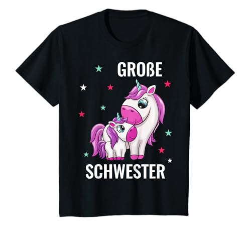 Kleine und große Schwester Einhorn Geschenk Geschwister Tier T-Shirt