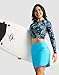 SANTINY Women's 17'' Long Swim Skirt with Pockets High Waisted Modest Tummy Control Swimsuit Skirt Bathing Suit Bottoms (Sky Blue_M)