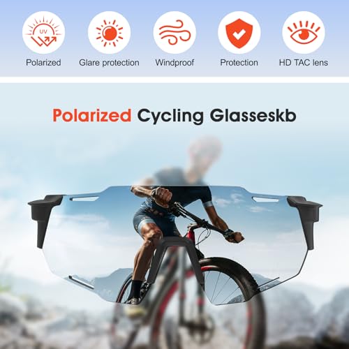 Mineup 3 Stück Schnelle Brille, Sonnenbrille Fahrradbrille, Sport Sonnenbrille Herren Damen, UV400 Polarisiert Fahrradbrille, Anti-UV Radsport Brillen Für Radfahren Fahren Laufen Golf Angeln Wandern