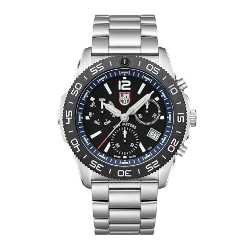 Luminox - Pacific Diver Chrono X3.CA43.M - Mens Dive Watch - Watches for Men - 44mm - Swiss Quartz - 200M Water Resistant - Sapphire Crystal - Stainless Steel Case - Always Visible - Swiss Made