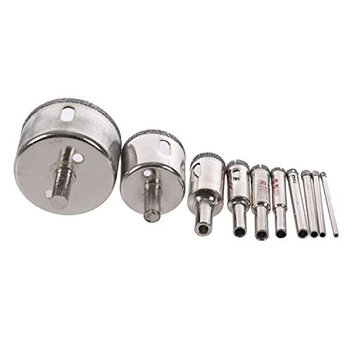 Brocas Diamantadas para Taladro, Set de 10 Piezas para Corte de Azulejos, Cerámica, Vidrio y Mármol, Tamaños de 3 a 50 mm miniatura 3