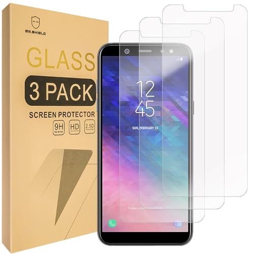 Mr.Shield [3-PACK] Designed For Samsung Galaxy A6 [Tempered Glass] Screen Protector with Lifetime Replacement