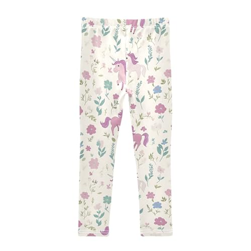 Girls' Leggings Cute Unicorns Flowers Kids Yoga Tights Pants 1 Pack 208616662