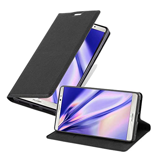 Cadorabo Custodia Libro per Huawei Mate 8 in Nero di Notte - con Vani di Carte, Funzione Stand e Chiusura Magnetica - Portafoglio Cover Case Wallet Book Etui Protezione