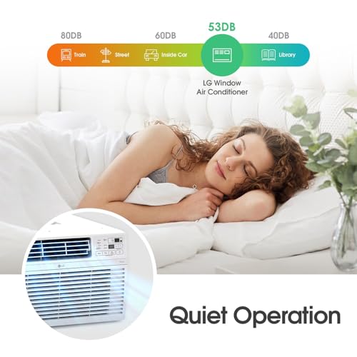Image of LG 14,000 Window Air Conditioner, 115V, 700 Sq.Ft. (25' x 28' Room Size), Quiet Operation, Electronic Control with Remote, 3 Cooling & Fan Speeds, Auto Restart, 14000 BTU, White