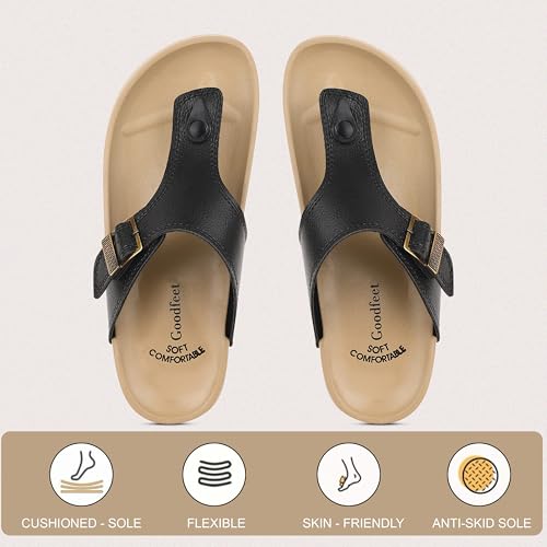 Image of Men's Slippers | Stylish & Comfortable Flip-Flop Slippers for Men | EVA Sole Material | Slip Resistant | Durable & Lightweight Men Chappal for Daily Use (GF-Eva-112)
